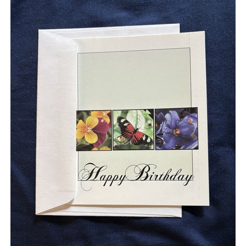 Birthday Card with White Envelope | Nature design By Habitat